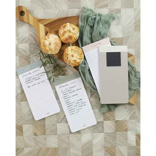 Beautiful Magnetic Notepads for Fridge - Set Of 4 Modern Note Pads With Lined Pages to Easily Write Notes & Make Grocery/Shopping Lists - The Perfect To Do Pad w/ Strong Magnets for Your Refrigerator