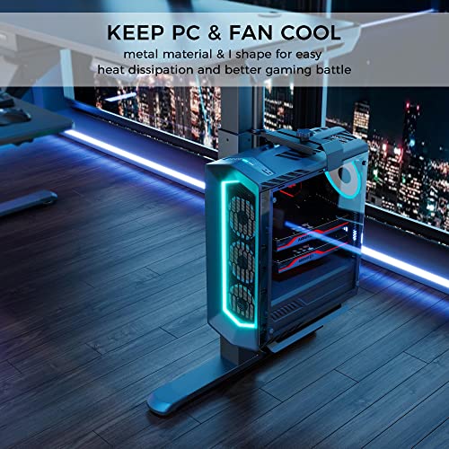 EUREKA ERGONOMIC CPU Holder Under Desk Mount, Computer Tower Holder 360¡Æ Swivel Height & Width Adjustable, Holds up to 44 lbs, Fits Most Computer Tower, Black