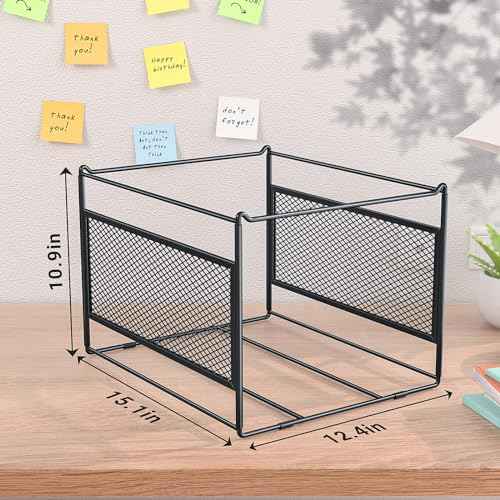 2 Pack Hanging File Folder Frame Letter/Legal Size,Hanging Files Holder Rack for Desk Organizer,Hanging Folder Rails,Only Fit Filing Cabinet Drawers over 10" in Height,15.2" Lx12.4" Wx10" H
