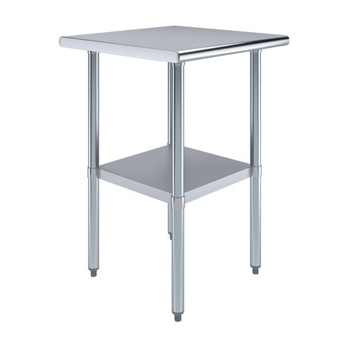 Jefferson 24 in. x 24 in. Stainless Steel Table with Shelf. NSF