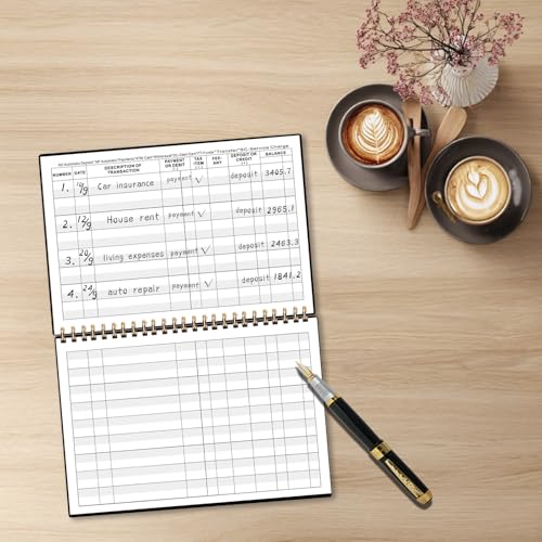 Dayvorax Print Checkbook Register – Large Print, 5-7/8 x 8-1/2 in., Spiral Bound, 60 Pages, Blue