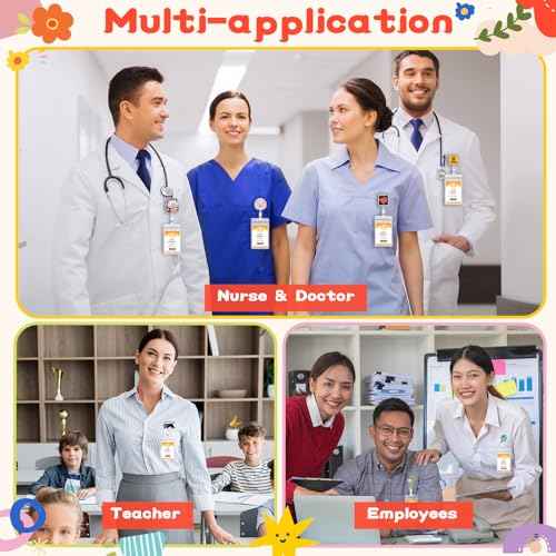 Yinkin 30PCS Funny Badge Reel Nurse Badge Reel Holder Bulk Retractable ID Clips for Doctor Nurses Student Medical Assistant Week Gifts Christmas Favors Office Lanyard Supplies Accessories