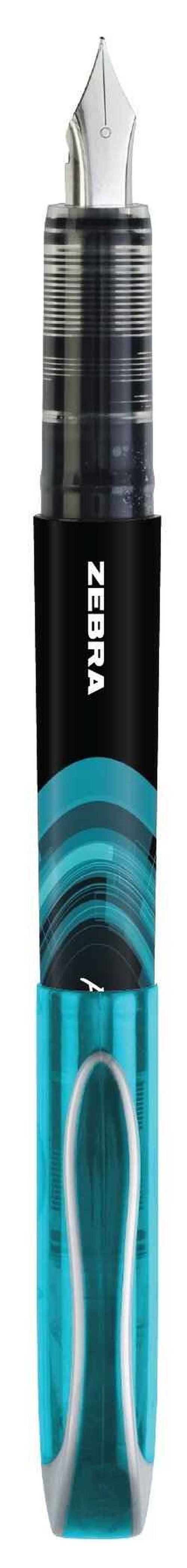 Zebra Pen Fountain Pen Set, Fine Point 0.6mm, Assorted Colors Non-Toxic Ink, Stainless Steel Nib, Disposable (48317) (Pack of 1, 24 Count Total)
