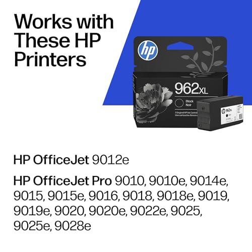 HP 962XL Black High-Yield Ink Cartridge for OfficeJet & Pro Printers - 1 Count