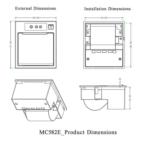Thermal Label Printer Serial Port TTL/RS232 Sticker Printing Module Thermal Label Printer with Automatic Paper Cutting