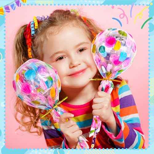 Giant Lollipop Birthday Goodie Bags, 24 Pack Lollipop Return Gifts for Birthday Party ? Fun Goodie Bags Classroom Rewards Students Gifts Class Prizes