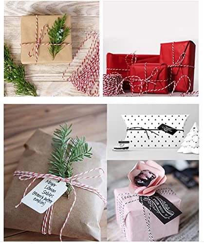 Flipped 328 ft Pink & White Twine String for Craft, Gift Wrapping, Macrame, Bake/Baker’s Rope