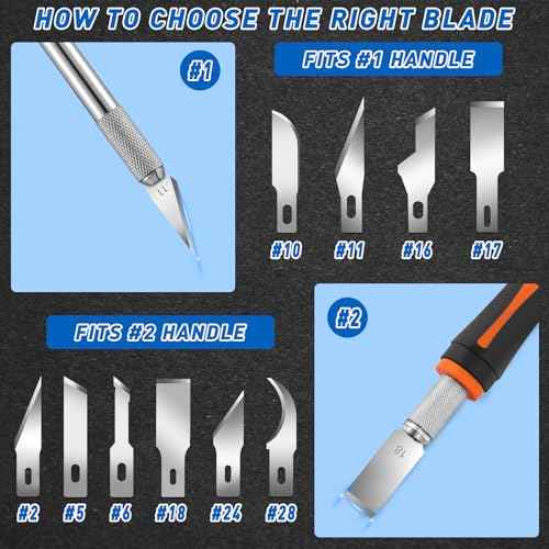 DIYSELF 100 PCS Exacto Knife Blades, SK5 Carbon Steel #11 Exacto Blades Refill Craft Art Knife Replacement Blade with Storage Case for Craft, Hobby, Scrapbooking, Stencil