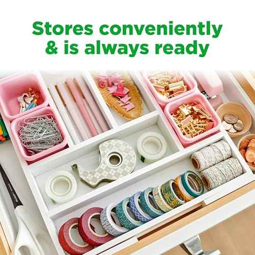 Scotch Magic Tape Stainless Steel Refillable Dispenser with Plant-Based Adhesive Refill Pack, Includes 2 Rolls of Invisible Tape, 3/4 in x 550 in