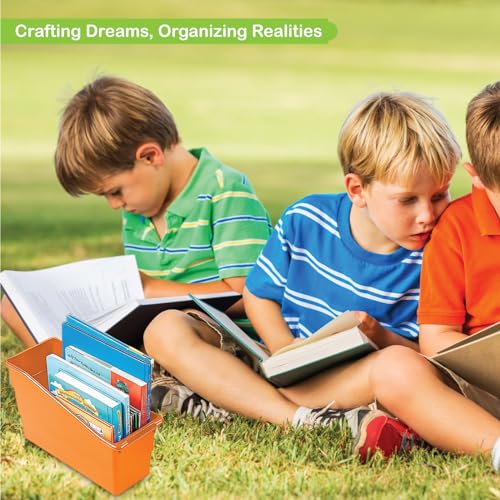 Multi-Color Magazine Holder Bins - 6 Pack Classroom & Office Organization