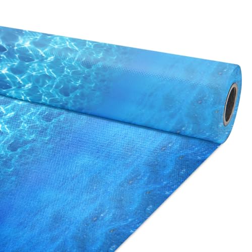 EggSun Under the Sea Blue Ocean Bulletin Board Paper Roll 14.8FT x 47IN Reusable Waterproof Backdrop Classroom Decor