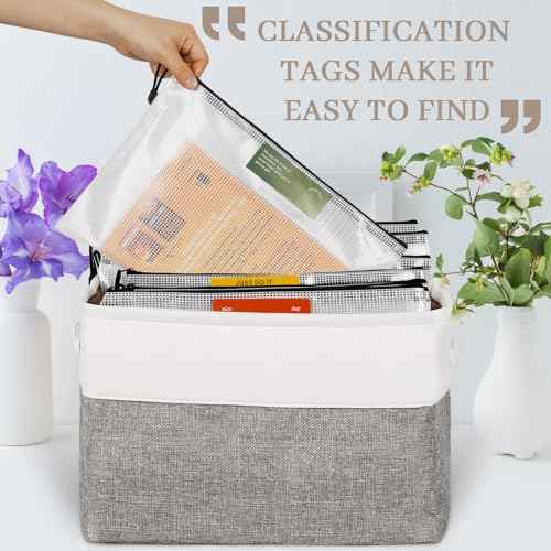 2 Pack Board Game Storage Containers with 10PCS Zipper Bags, DIY Stickers and Adhesive, Board Game Organizers and Storage Bags for Board Games, Puzzles, Toys, Video Game Office Supplies (Gray)