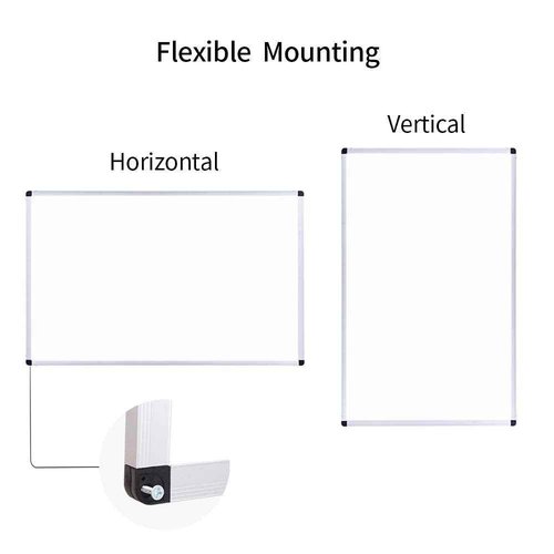 VIZ-PRO Magnetic Dry Erase Board 48 X 36 Inches, Silver Aluminium Frame, with 12-Count Markers