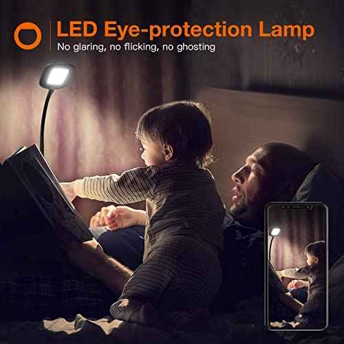 addlon LED Floor Lamp, 4 Brightness Levels and 3 Color Temperatures with Adjustable Gooseneck, Reading Pole Lamp for Bedroom, Sewing Craft Living Room and Office - Black
