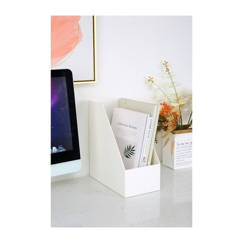 YBM HOME Vertical File Bins Organizer Open Front Design for Easy Access to Files, Documents, and Magazines, Ideal for Home Office, Work Desktops, or School, Large, 1270-3