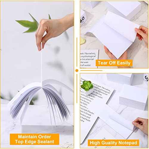 Fainne 3 x 5 Inch Paper Note Pads White Memo Pad Blank Writing Memo Scratch Paper for Waitress Waiter Book to Do Grocery List Small Notebook Restaurant Checkbook, White(60 Pack)