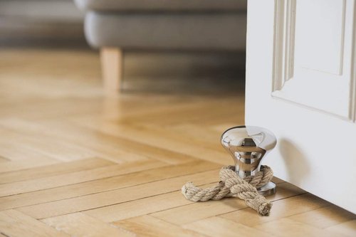 Philippi Door Hamburger Stopper – Polished Nickel