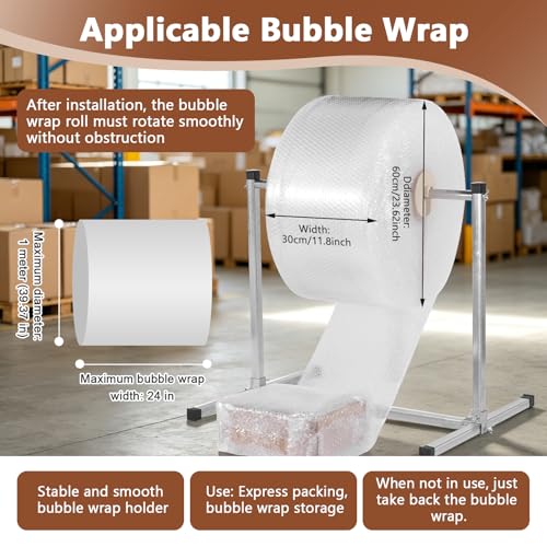 24 Inch Bubble Wrap Roll Dispenser for Packing & Shipping