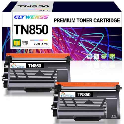 TN850 High Yield Toner Cartridge Replacement for Brother TN850 TN-850 TN-820/TN-850 to Use with HL-L6200DW HL-L5200DW MFC-L5850DW MFC-L6800DW DCP-L5600DN Printer (Black, 2-Pack)