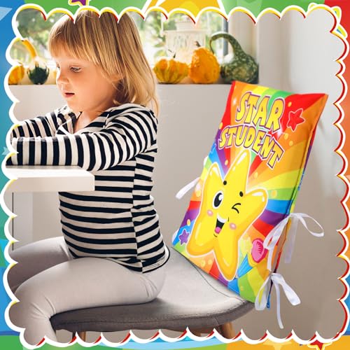 HunnmingRe 2 Pcs Star Student Chair Covers for Classroom Kids (18.9 x 15.75 in)