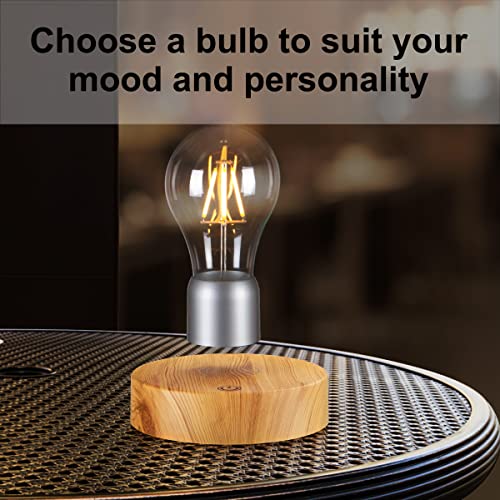 UVEHAS Levitating Light Bulb, Floating Rotating LED Bulb Lamp, Touch Control Magnetic Levitation Bulb Night Lights Desk Lamps for Home Office Decor