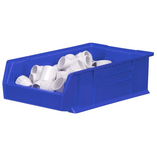 Akro-Mils 30280 Super-Size AkroBins Plastic Storage Bins, Space-Saving Stackable Bins for Garage, Classroom, Warehouse Organization, 20-Inch L x 12-Inch W x 6-Inch H, Blue, 4-Pack