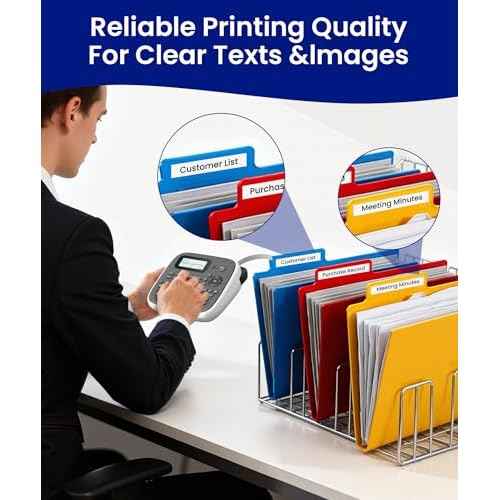 Label Maker Machine with Tapes, Label Makers, Label Maker Waterproof-Labels, Labeler Machine with-Tape 12mm 0.47 Laminated White, D210s Inkless Portable Labeling Machine for Home School Office