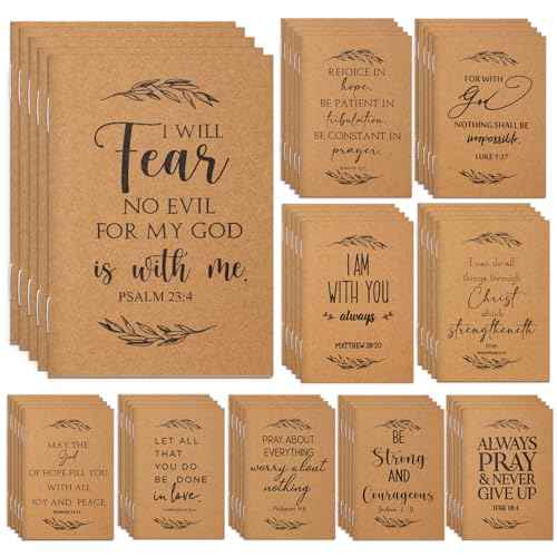 Kosiz Christian Gift Bible Journal Verse Inspirational Christian Notebooks Bulk Prayer Journal for Women Men Students Sunday School Prizes VBS Church Christmas Pastor Appreciation(200 Pcs)