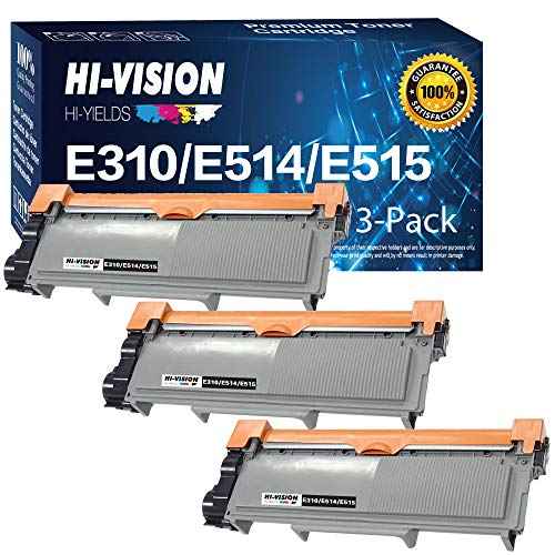 HI-Vision¢ç 3 Pack Compatible 593-BBKD, PVTHG Toner Cartridge Replacement for E310dw/ E514dw/ E515dw/ E515dn (High Yield Black)