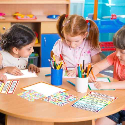 22 Sheets VinTS Colorful Self Adhesive Science Fair Display Boards Supplies Presentation Science Subtitles Project Titles Personalized Letter Stickers for Classroom Office