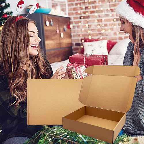 13 x 10 x 3 inch Shipping Boxes Set of 20£¬ Brown Corrugated Cardboard Box Mailer Boxes for Packaging Small Business Shipping£¬Mailing Boxes Bulk for Birthday Wedding Party Book Literature Gift Giving
