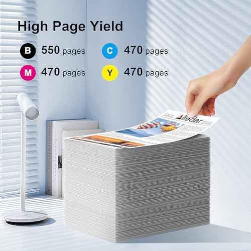 202XL Ink Cartridges Multipack Remanufactured Replacement for Epson 202XL 202 XL T202XL High Yield to Use with Workforce WF-2860 Expression XP-5100 Printer (Black Cyan Magenta Yellow, 4 Pack)