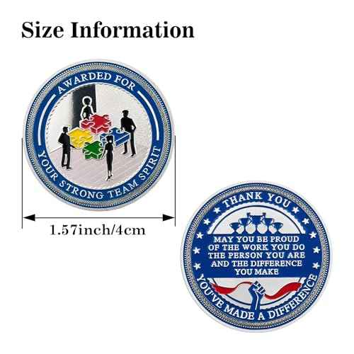BHealthLife 10 Pcs Team Spirit Award Coins Set Appreciation Gifts for Employees Inspirational Coins Bulk Gifts for Coworkers Team Members Staffs Students