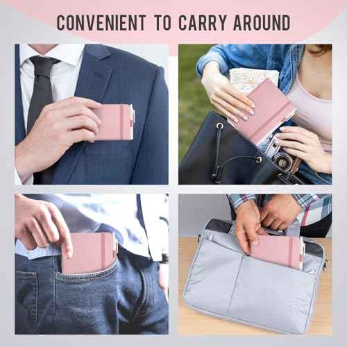 Pocket Small Notebook Journals, 8 Pack (8 Pastel Color) Mini Notebook 3.7x5.7 Journaling Notebooks for Women Men, A6 Hardcover Lined Note Pads with Pens for Work, Business, Travel Journal, Office Supplies
