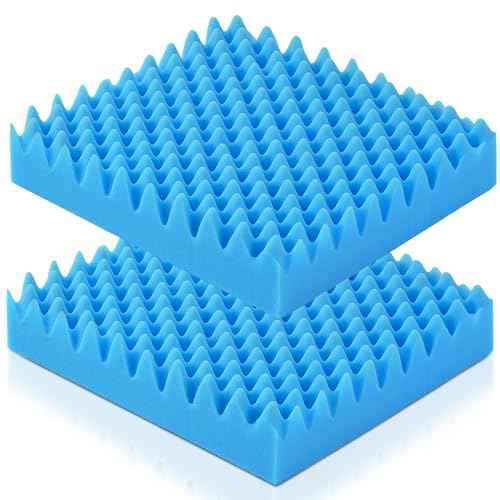 2PCS Egg Crate Chair Foam Cushion Seat Cushion Wheelchair Cushions Recliner Cushion Support Chair Cushion for Office Car Sciatica Pain Relief Pad