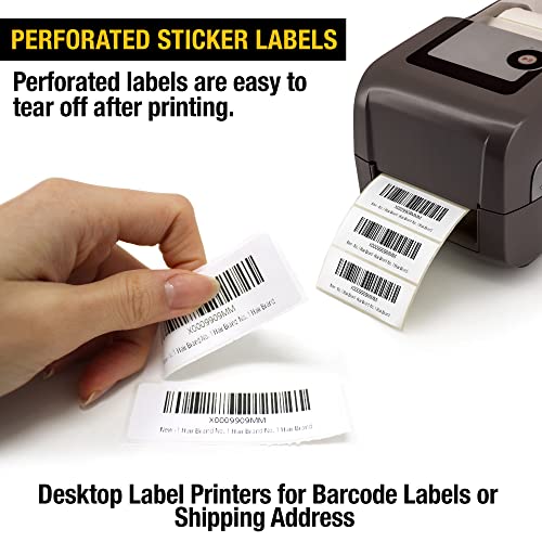 2 5/8" X 1¡± Direct Thermal Labels 2000 Per Roll Perforated Sticker for Barcode Shipping Labels Desktop Label Printers for Multipurpose Shipping Address (6 Rolls (12,000 Labels))