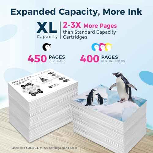 Penguin 275 276 XL Ink Cartridges for Canon Printers 275 276 Black and Color Ink Cartridges for Pixma TS3522 TS3500 TS3520 TS3722 TR4720 TR4700 TR4722 TR4725 Printer Cannon 275 and 276