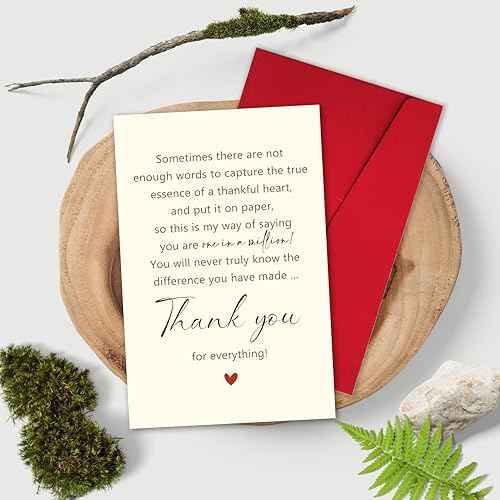 Lovely Thank You Card for Friend, Appreciation Card for Boss Coworker Teacher Mentor, Sweet Friendship Gifts for Him Her, One in A Million