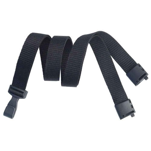 DiDiSTAR 100 Pack Bulk Polyester Breakaway Lanyards with Plastic No Twist Clip & Safety Breakaway Clasp-Great for Radiology-School Hospital-MRI Safe-Neck Strap I.D. Badge Holders 36”(Black)