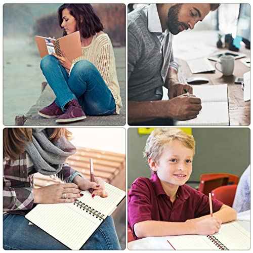 12 Pack A5 Hardcover Spiral Notebook College Ruled Notebooks Colorful Journal Bulk Diary Planner Lined Travel Subject Writing Notepad for School Office Business Supplies, 8.3" x 5.5", 6 Colors