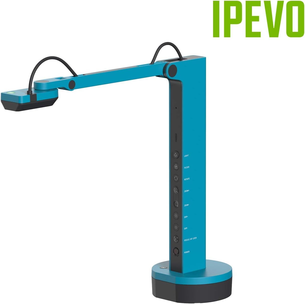 IPEVO VZ-X Wireless 4K Document Camera with EZCast Adaptor for Wireless Casting to HDMI Monitor or TV Without a PC; Wi-Fi, HDMI, and USB, Compatible with Web Conferencing Software in USB Mode