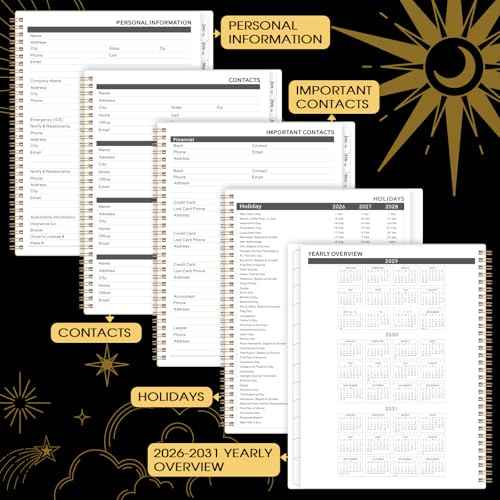 2026-2030 Monthly Planner/Calendar - 5 Year Monthly Planner 2026-2030 from Jan. 2026 - Dec. 2030, 9" x 11", 60 Months Calendar, Large 5 Year Planning with Tabs, Double-Side Pocket, Holidays