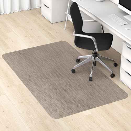 Blvornl Office Chair Mat - 35" x 48" Desk Chair Mat for Hard Wood and Tile Floor, Large Anti-Slip Hard Floor Protector, PVC Mat Desk Rug, Dark Brown