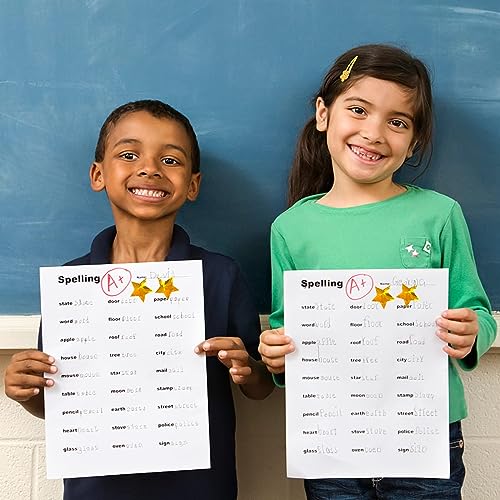 Imeepa 500PCS Holographic Gold Star Stickers 1 Inch Sparkly Labels for Kids