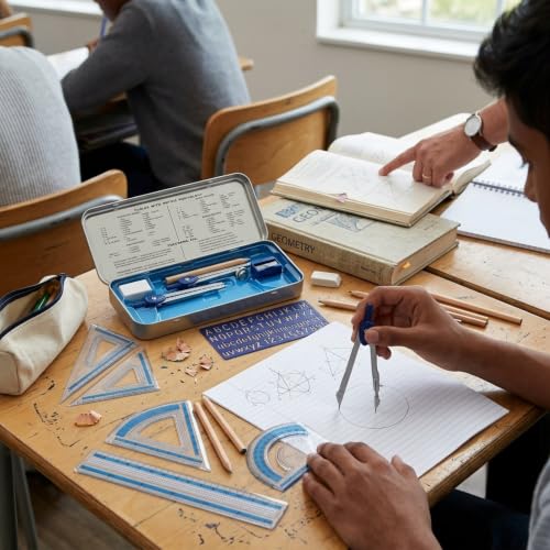 STAEDTLER 10-Piece Math Drawing Set with Metal Compass & Ruler - 36 Pack