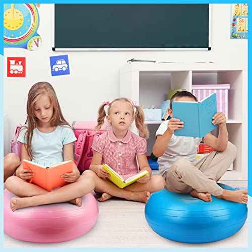 Honoson 6 Pcs Donut Flexible Seating for Classroom Elementary Back to School Yoga Balance Exercise Ball Chair for Adult Kid, First Day of School Student Welcome Party Favor Reading Corner Supplies