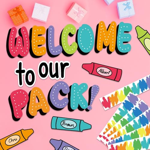 VABAMNA Rainbow Classroom Bulletin Board Decorations Set - Welcome Banner & Borders