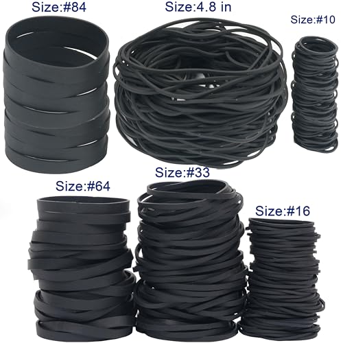 Assorted Rubber Bands (6 sizes: 10, 16, 33, 64, 4-4/5