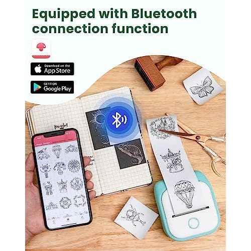 T02 Sticker Printer, ¡¼2024 New Upgrade¡½ Mini Thermal Maker, Sticker Printer Machine, Bluetooth Wireless Portable Maker for Kids Birthday