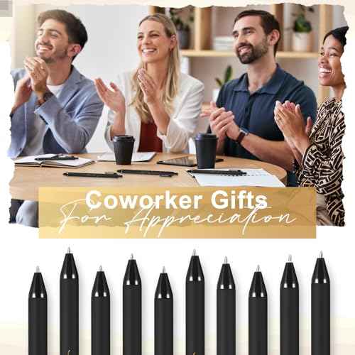 200pcs Thank You Pens Bulk Cute Multicolor Ballpoint Pen for Server Christmas Employee Appreciation Gifts for Nurse office Coworker Staff Team (Black)